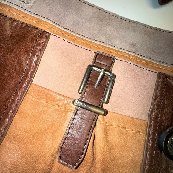 The Sak Boho Leather Crossbody Bag Brown Tan Suede Adjustable strap - Picture 3 of 7